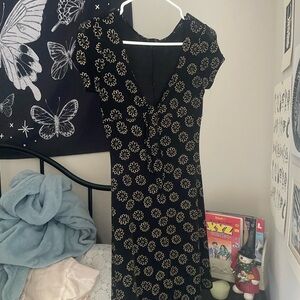 Floral Black Dress